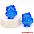 thumbnail image 6 of K-KED Natural Blue Opal Quartz Crystal Gemstone Owl Carved Healing Mini Home Ornament, 6 of 9