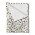 thumbnail image 2 of Spaceship Soft Flannel Fleece Blanket, Colorful Design of Cosmos with Orbiting Moons Doodle Style Rockets and Satellites, Cozy Plush for Indoor and Outdoor Use, 70" x 90", Multicolor, by Ambesonne, 2 of 5