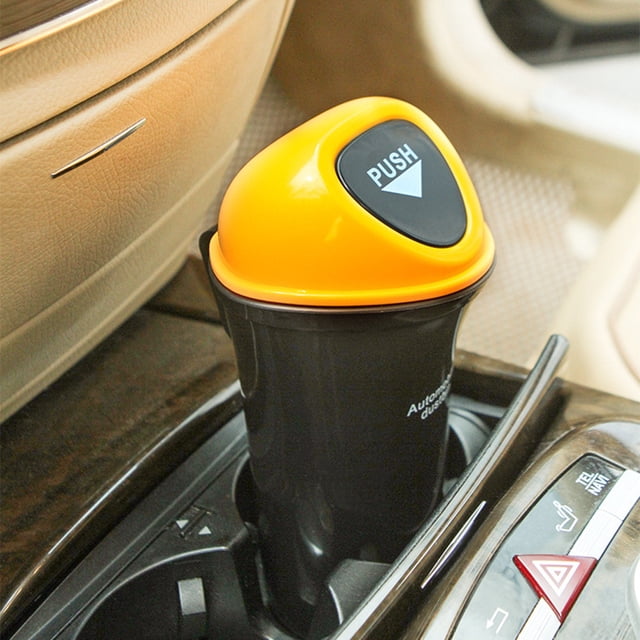 WREESH Car Trash Can Garbage Mini Dust Bin Coin Holder Ashtray Cup Home Office