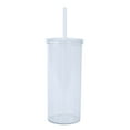 thumbnail image 2 of Mainstays 24-Pack 20oz Plastic Tumbler with Screw Top Lid and Straw, Clear, 2 of 7
