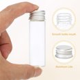 thumbnail image 3 of Frascos de vidrio claros de 15ml, paquete de 20 frascos de muestra de líquido pequeños con tapas de tornillo, botellas a prueba de fugas, frascos vacíos, contenedor de polvo, plateado, 3 of 6