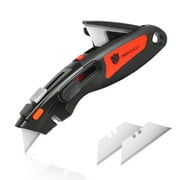 Orientools 1PCS Heavy Duty Utility Knife, Auto Lock Retractable Box Cutter, Extra Blades Included