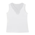 thumbnail image 3 of DuoJiaJ V Neck Net Yarn Short Sleeved T Shirt Women's New Summer Fashion Lace Chic Undershirt Design Feeling Satin With A Coat Breathable Yoga Tank Tops for Women, 3 of 3
