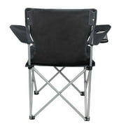 Ozark Trail Adult Basic Quad Folding Camp Chair with Cup Holder, Black