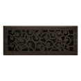 thumbnail image 3 of 4in x 12in Wonderland Style Oil Rubbed Bronze Metal Heating and Cooling Air Floor Register (5 PACK) - Overall 5 1/4" x 13 1/4", 3 of 5