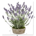 thumbnail image 2 of Nearly Natural 20in. Lavender Artificial Plant in Weathered Oak Planter-Style:In Weathered Oak Planter, 2 of 2