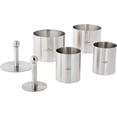 thumbnail image 3 of Kuchenprofi Stainless Steel 6-Piece Food Mold Forming Rings with Tamper/Pushers, Silver, 3 of 8