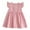 yuan#Pink, variant on Girls Summer New Plaid Flutter Sleeve Dress Sweet Cute Princess Tulle Skirt Kids Birthday Party Holiday Casual Outfit,Pink,120
