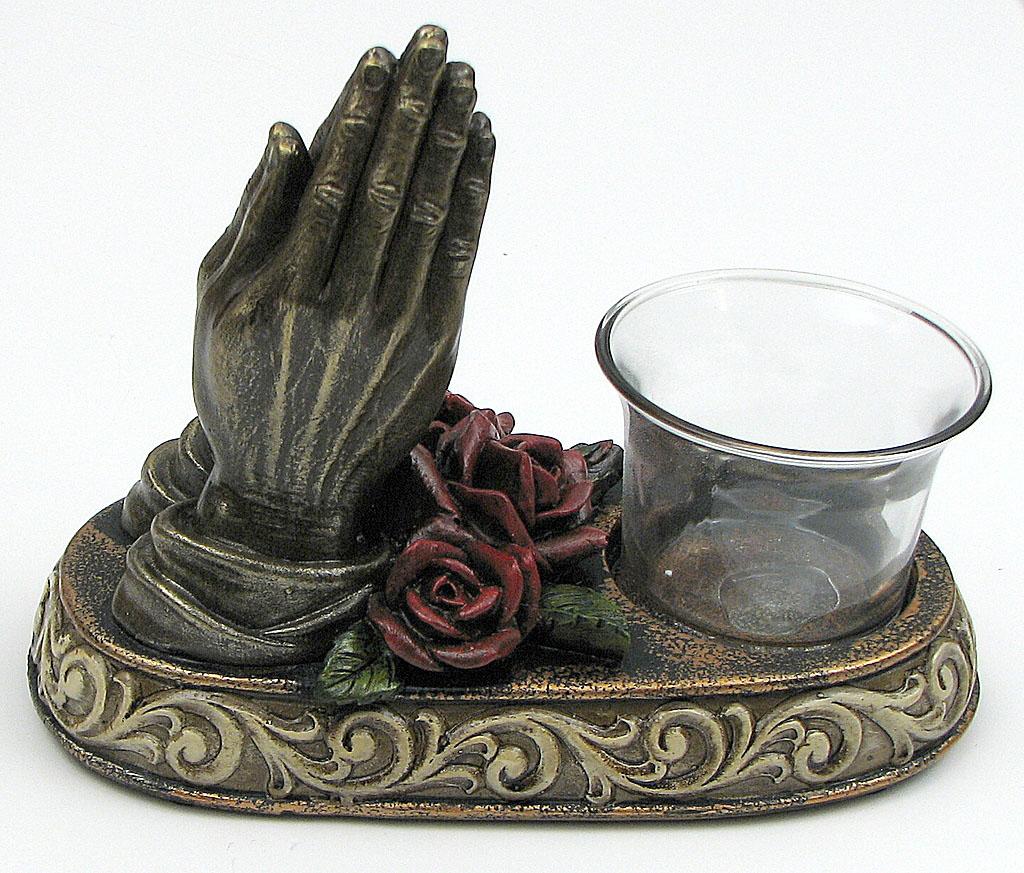 Praying Hands Votive Holder