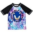 thumbnail image 3 of SEGA Sonic The Hedgehog Tails Knuckles Little Boys Pullover Rash Guard and Swim Trunks Outfit Set Little Kid to Big Kid, 3 of 5
