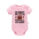 thumbnail image 2 of Gibobby Ropa Para Bebe con estampado de Rugby y letras de manga corta para niños y niñas, mono para recién nacidos, ropa para niños(Rosa, 12-18 Meses), 2 of 4