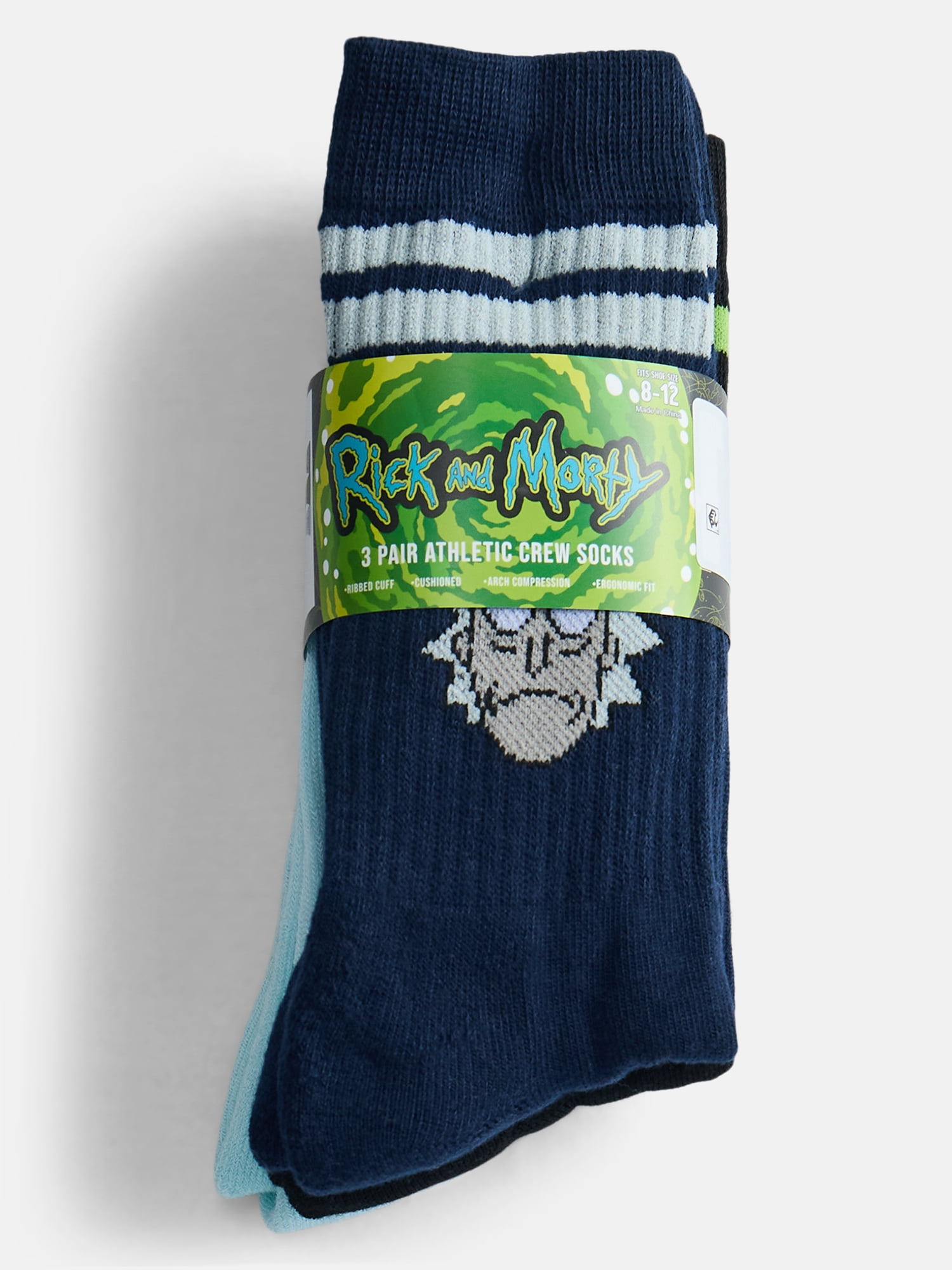 Men's Rick & Morty 3pk Socks, Sizes 10-13