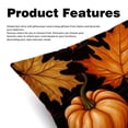 thumbnail image 2 of Maple Ieaf Pumpkin Velvet Throw Pillow Covers Set of 2 with Unique Patterns for Bed and Sofa, Available in 16x16, 18x18, and 20x20 Inches for Various Occasions, 2 of 6