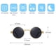 thumbnail image 2 of Gafas de sol retro con montura redonda y patas de resorte, de tendencia de moda, fabricadas en aleación, TAC, 2 of 5