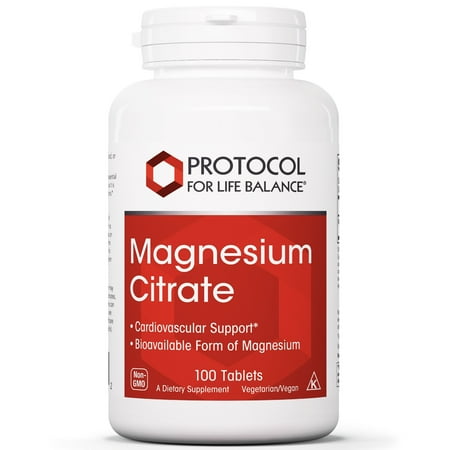 Protocol Magnesium Citrate 400mg - Mood Support, Heart Health, Brain Support Supplement - 100 Tabs