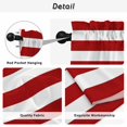 thumbnail image 5 of Red Stripes Tier Curtains, Simple Red White Texture Light Filtering Kitchen Curtains, 2Pcs Rod Pocket Half Window Treatments Panels for Sink Cafe Cabinet Camper 27.5x24 Inches, 5 of 9