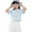 Light Blue, variant on DGMIOCS Girls Clothing Set Summer Casual Training Suit for Daily Play and Outdoor Activities for Girls 10-16 Loose Fit Top and Skirt Pants Sky Blue 12-13 Years