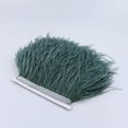 thumbnail image 4 of 1 Yard Dyed Ostrich Feather Fringe Feather Trim Ribbon Embellishment Grey green, 4 of 8