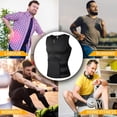 thumbnail image 6 of MANIFIQUE Men's Waist Trainer Sauna Suit Shirt, Gym & Exercise Compression Vest, Sweat-Boosting Workout Top, 6 of 7