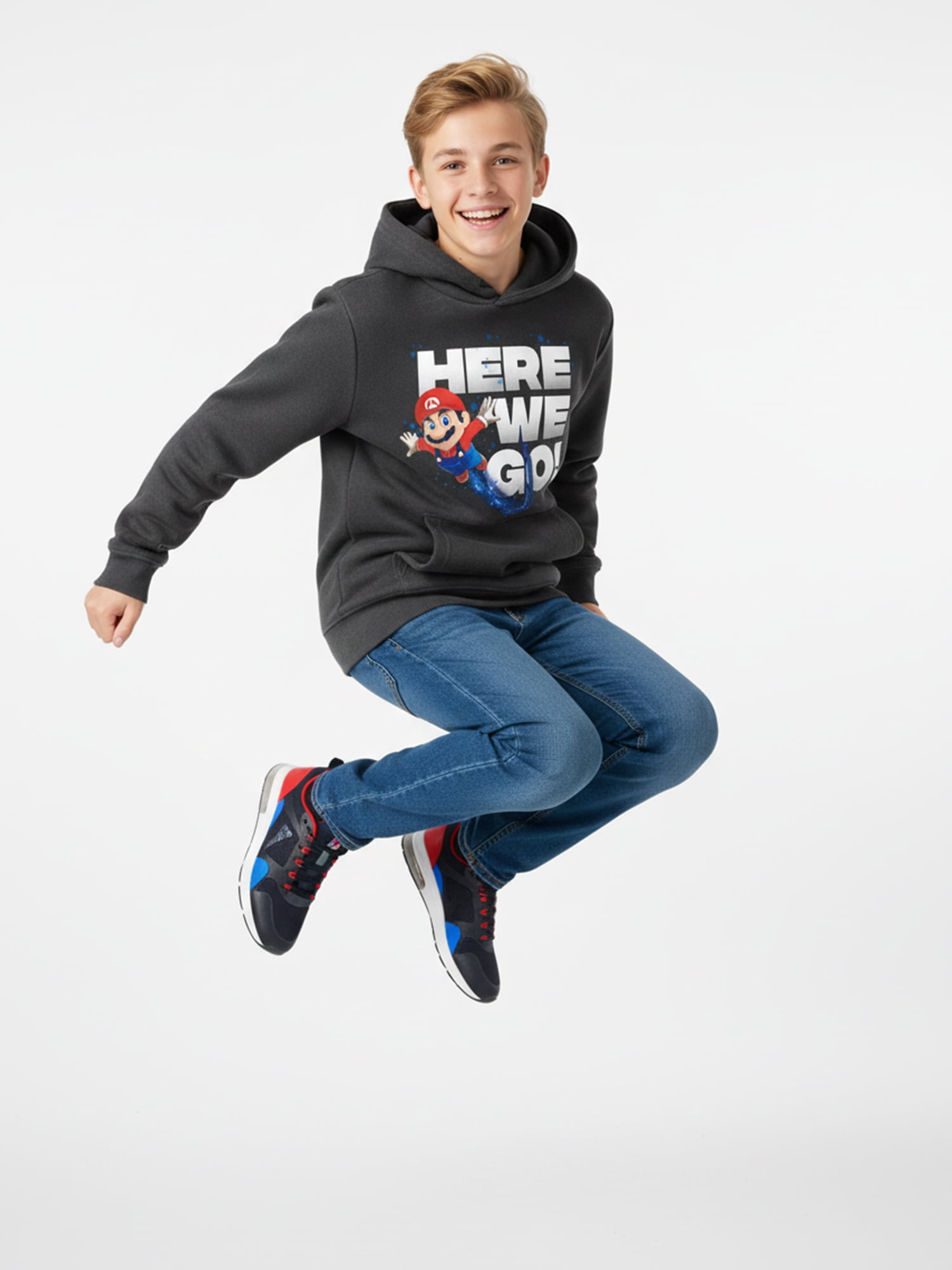 The Super Mario Galaxy Boys Mineral Wash Graphic Hoodie, Sizes 4-18