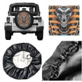 thumbnail image 5 of TEQUAN Universal Waterproof Spare Tire Cover, Dustproof Sun Protection Ancient Myth Anubis Skulls Pattern Wheel Covers, 17 inch, 5 of 7