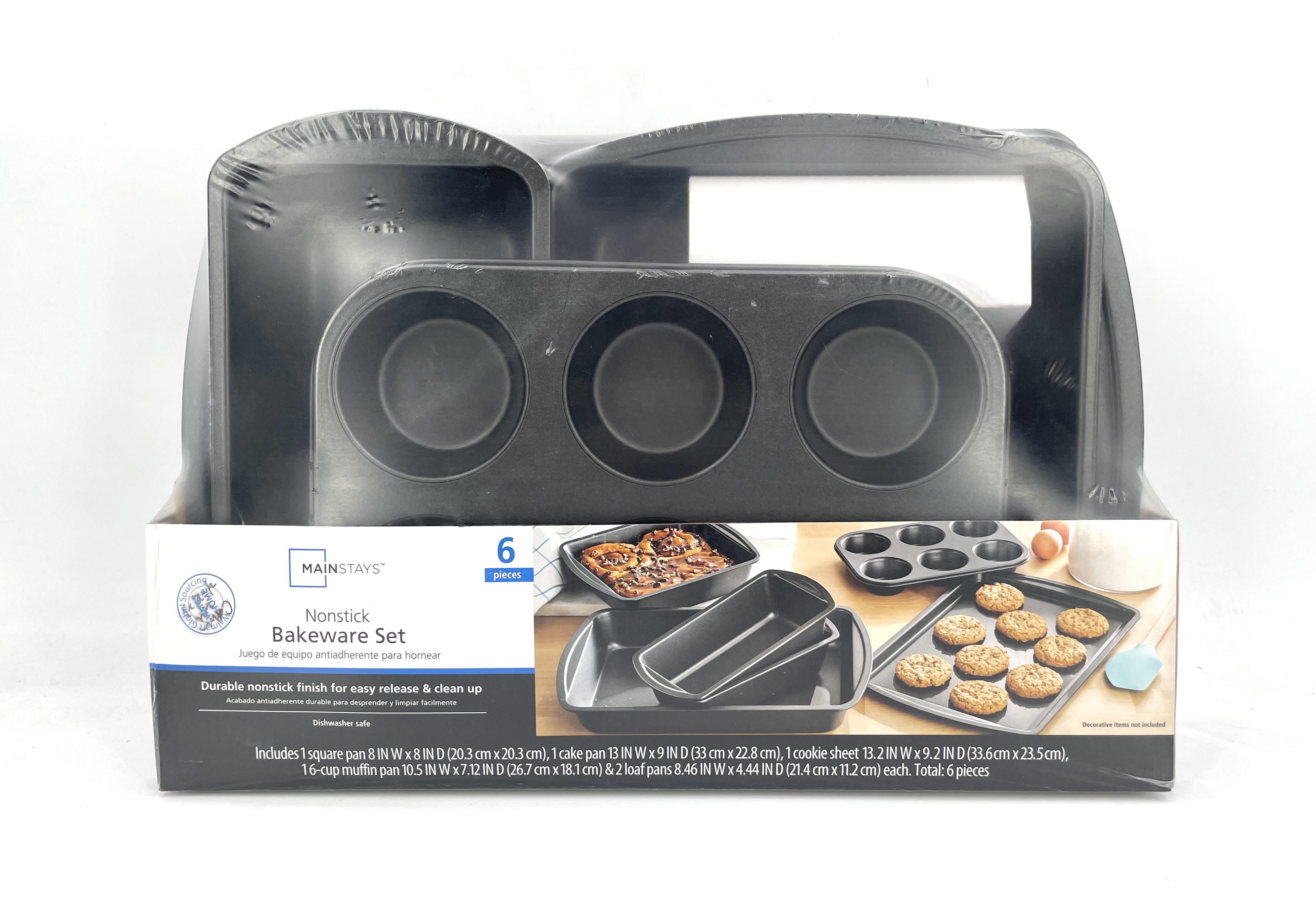 Mainstays 6-Piece Nonstick Carbon Steel Bakeware Set, Gray photo 8