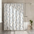 thumbnail image 3 of Sanmadrola Blue Shower Curtain Floral Plant Shower Curtain Set with Tassels, Heavy Duty Faux Cotton Linen Cottagecore Boho Vintage Rustic Shower Curtains with Hooks for Bathroom Decor, 72x72 in, 3 of 8