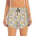 thumbnail image 2 of Daiia Funny Chicken Pattern Women's 2 in 1 Running Shorts - Lightweight Athletic Workout Gym Yoga Shorts Liner with Phone Pockets-Large, 2 of 7