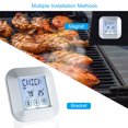 thumbnail image 2 of Thermomètre à Viande Numérique à Écran Tactile avec Sonde Unique - Argent & Blanc EN2032, 8 Types de Viande, 5 Réglages de Cuisson, Écran Rétroéclairé LCD, Commutable °C/°F, Design Magnétique et Support, Alarme de Température, 2 of 6