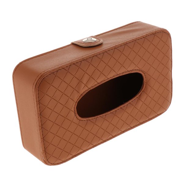 Toallitas Húmedas Tissuebox Pañuelos Cosméticos de Pañuelos con Superficie de material cuero , Paño de Franela Interior Yotijar soporte para pañuelos para automóvil