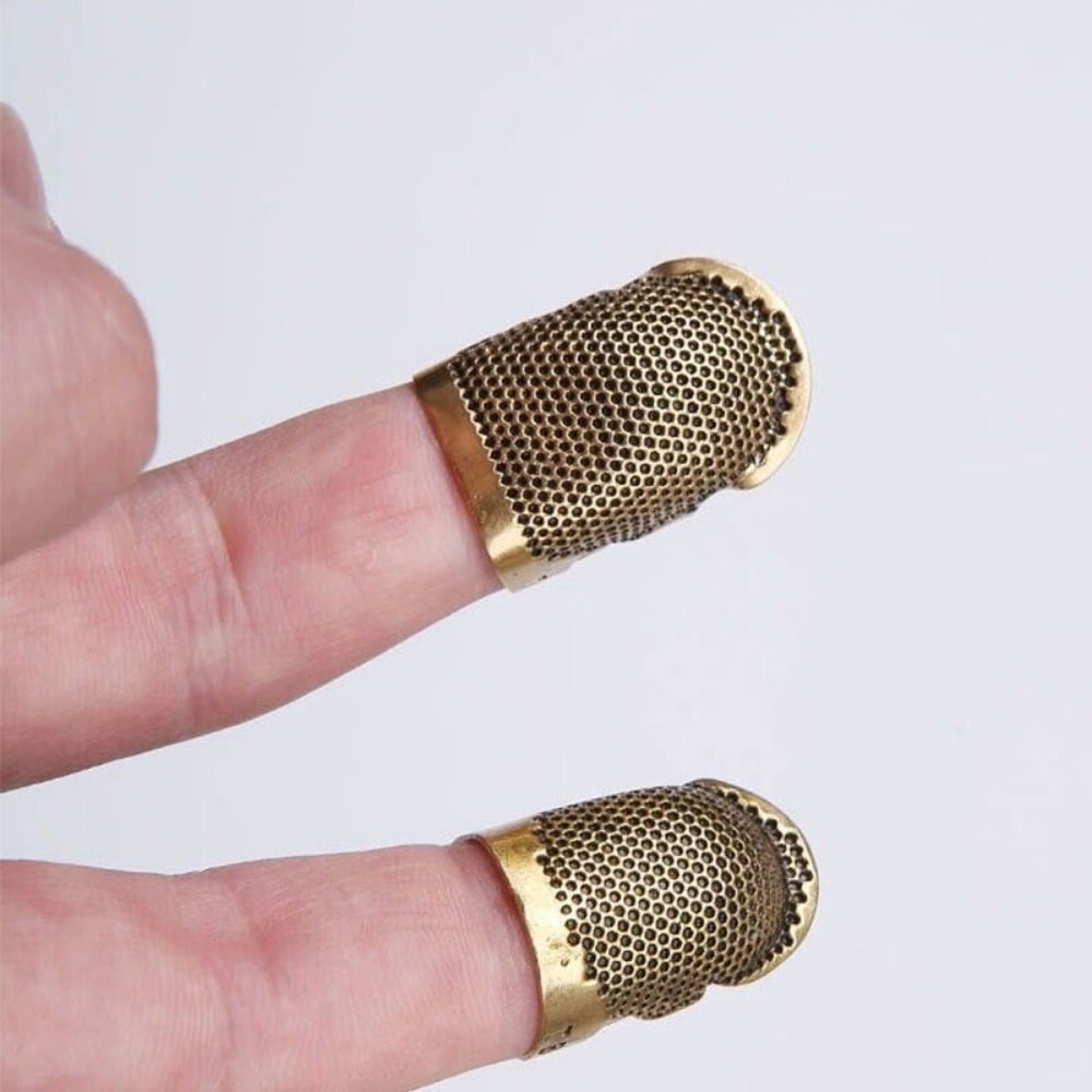 Finger Protector Finger Guard Thimble Ring Hand Working Needle 2PCS Sewing Tools
