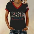 thumbnail image 2 of MEICHEN Usa 250th Anniversary Graphic Tee for Women Print V Neck T Shirt Casual Soft Short Sleeve Patriotic Top, 2 of 6