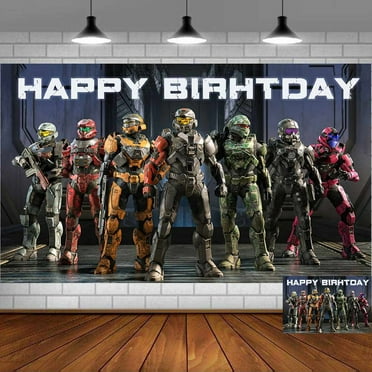 halo Backdrop Banner Party Supplies Poster Movie Theme Background for Photography Kids Birthday Decorations