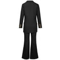 thumbnail image 5 of WXLWZYWL Womens Suits Blazer and Pants Long Sleeve Solid Suit Pants Casual Elegant Business Suit Sets Black, 5 of 6