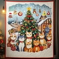 thumbnail image 1 of Magical Christmas Cat Quilted Blanket GFTOHD155, 1 of 4