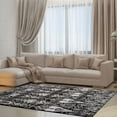 thumbnail image 2 of Ladole Rugs Geometric Contemporary Style Inspiration Collection Innovative Soft Polypropylene Area Rug Carpet in Black, 7x10 (6'5" x 9'5" , 200cm x 290cm), 2 of 4