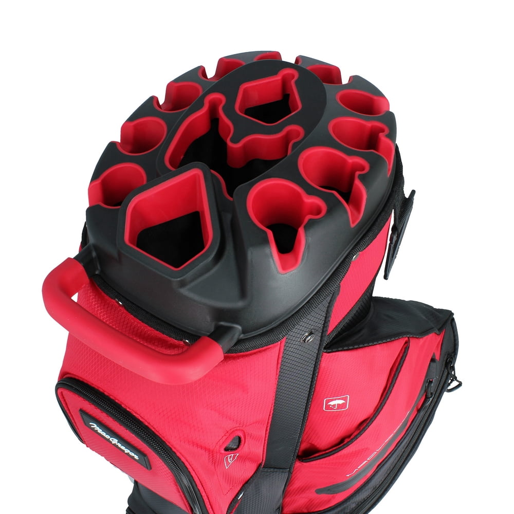 MacGregor Golf MACLOCK Ultimate Divider System Cart Bag, Black/Red