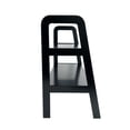 thumbnail image 4 of Benjara Contemporary Ladder Style TV Stand with 2 Open Cut Shelves, Black, 4 of 5