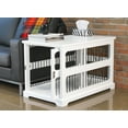 thumbnail image 3 of Contemporary Home Living 35.25" White Rectangular Medium Slide Aside Crate and End Table, 3 of 8