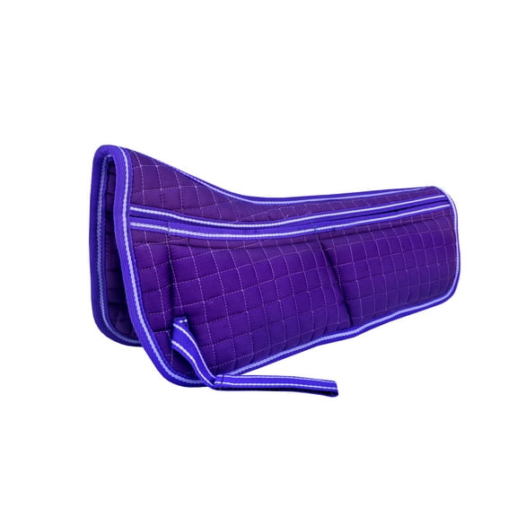 Horse Contoured Wither Relief Quilted Half Pad w/ Foam Inserts Purple 72145PR
