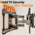 thumbnail image 4 of 75 85 inch Full Motion TV Wall Mount for 40-86'' TV Mount, Heavy Duty Adjustable articulating Bracket Tilt Swivel Extension Level, 16" Studs, 132 lbs for 65 70 75+ TVs, 4 of 5