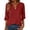 180#Red, variant on Women's 3/4 Length Sleeve V Neck Tops Plus Size Loose Casual Dressy Work Blouses Trendy Daily Outfits Blue 2XL