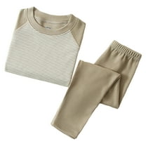 Hpgjzj Kids Thermal Underwear Set 2 Piece Performance Fleece Lined Base Layer Shirt and Thermal Pants for Boys and Girls