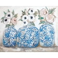 thumbnail image 2 of Kissell, Mackenzie 31x26 White Modern Wood Framed Museum Art Print Titled - Floral Trio, 2 of 4