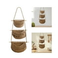 thumbnail image 6 of Hanging Fruit Baskets Macrame Hanging Basket Bohemian Decor Indoor Plant Holder Storage Basket for Organizing Potato Kitchen Brown, 6 of 8