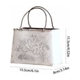 thumbnail image 3 of Macetero de metal envejecido estilo vintage con asa, 19,5x14 cm, blanco, jarrón de hierro rústico para jardín, balcón, patio, decoración interior o exterior., 3 of 6