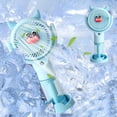 thumbnail image 2 of Fan Usb Rechargeable Handheld Mini Portable Blue Spray Misting Fauna Design Cartoon Desktop Fan For Dormitory Hydration Cooling Personal Use B-463 Blue, 2 of 6