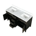 thumbnail image 5 of Harbor 60 in W x 22 in D Black Oak Double Bath Vanity and Carrara Marble Top, 5 of 5