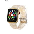 thumbnail image 2 of Spencer Women Men Bling Glitter Replacement Watch Band Silicone Sport Wristband Strap For Apple Watch iWatch Series 8 & 7 & 6 & 5 & 4 & 3 & 2 & 1(42/44mm,Gold), 2 of 6