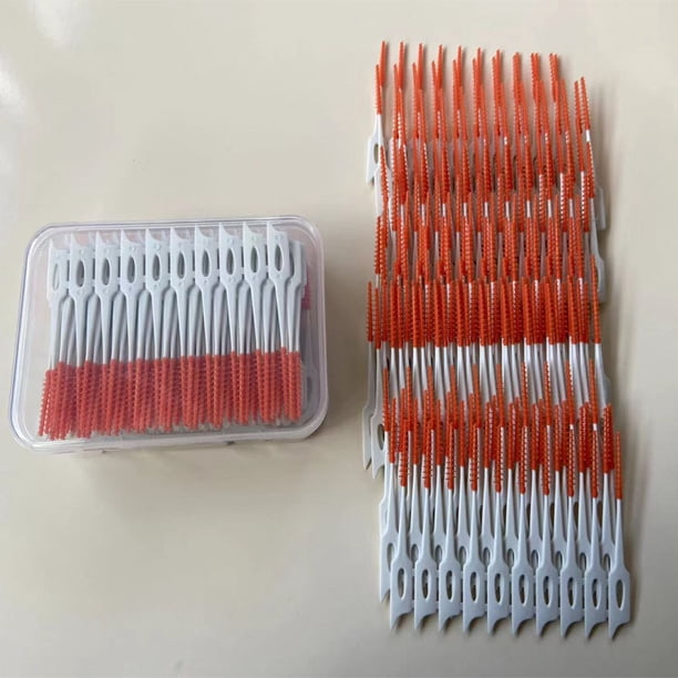 Cepillo interdental con punta puntiaguda, cepillo interdental giratorio de silicona suave, cepillo de dientes de goma suave, cepillo de dientes de limpieza de cavidad bucal y masaje de